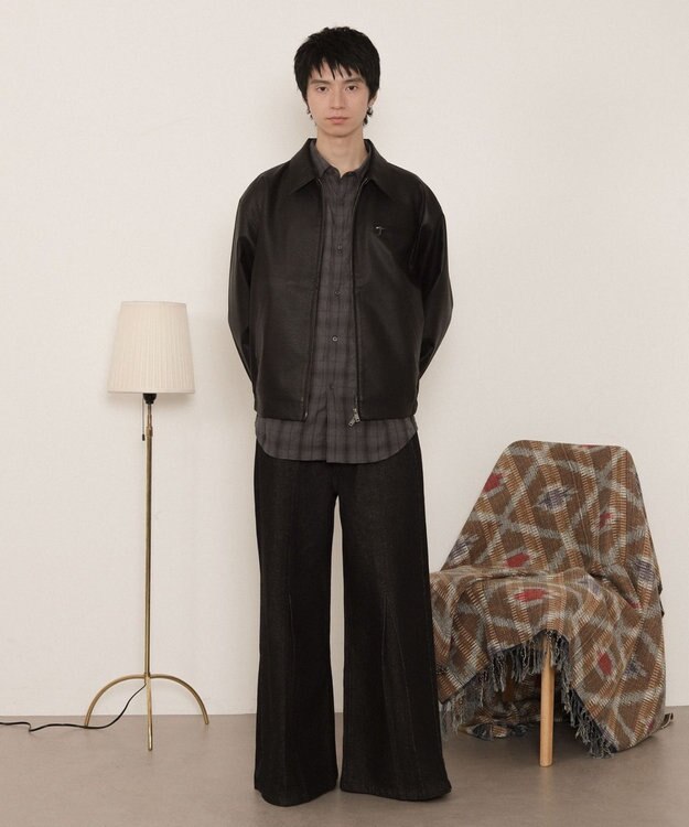 WEGO PUダブルZIPブルゾン ブラック