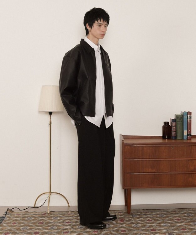 WEGO PUダブルZIPブルゾン ブラック