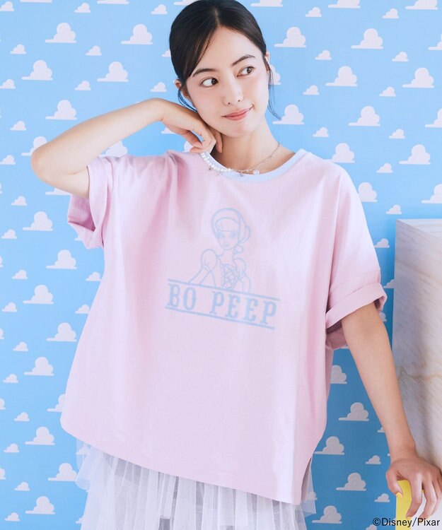 earth music&ecology 【予約】リンガーTシャツ/TOY STORY ピンク