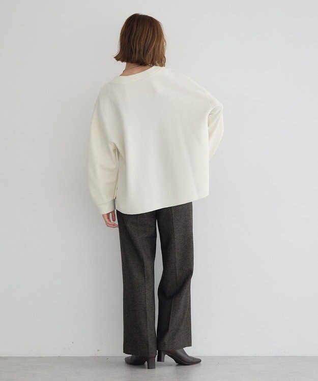 YECCA VECCA 金釦カットジョーゼットカーディガン Ivory