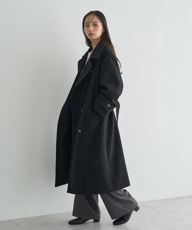 earth music&ecology 3WAYカラーロングコート Black