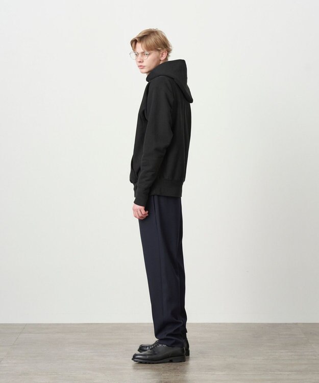 ATON GARMENT DYE URAKE | フーディースウェット - UNISEX BLACK