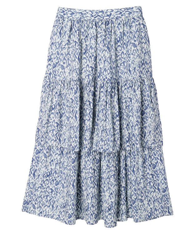AMERICAN HOLIC ティアードエスニックプリントスカート Blue