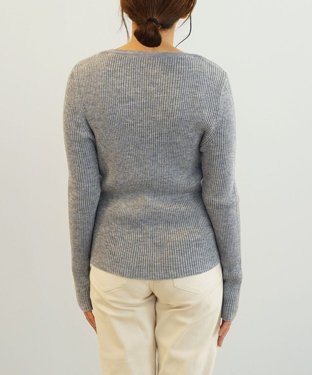 TOQUE 〈大草直子さんアドバイザー〉ベビーアルパカ ミドルゲージ ボートネックニット グレー