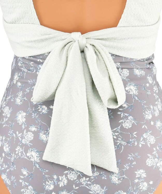 San-ai Resort（三愛水着楽園） 【San-ai Resort×PEACH JOHNコラボ】【ナイスバディ水着】フリルワイヤービキニ　9M・11L グリーングレー