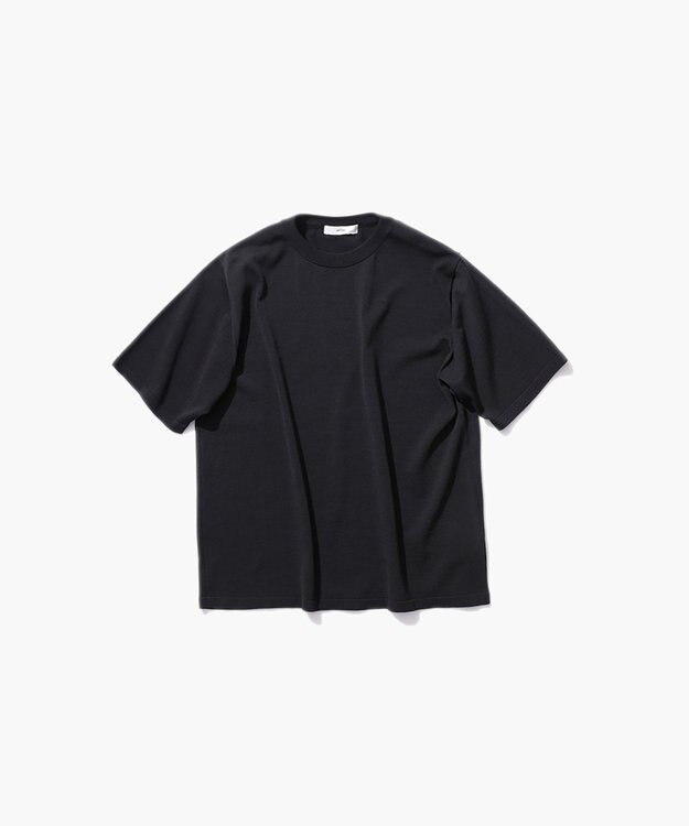 ATON FRESCA KNIT | ハーフスリーブクルーネックセーター - UNISEX BLACK