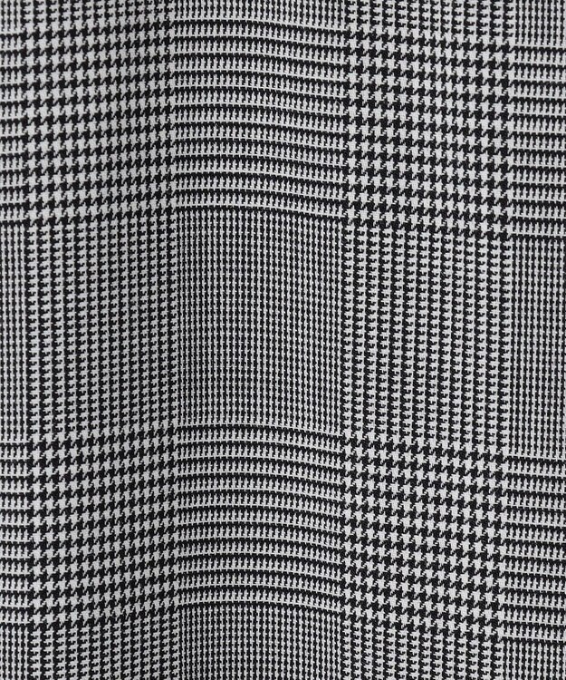 ICB 【洗える】ウール2WAYストレッチ ワイドストレートパンツ グレンチェック系