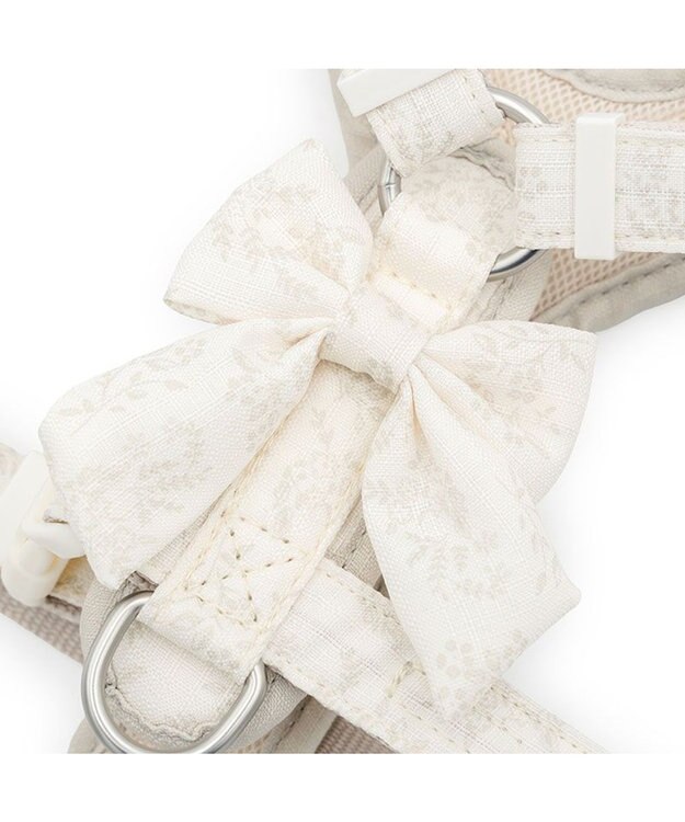 PET PARADISE ペットパラダイス  アクティブハーネス  花柄りぼん ＳＭ 中型犬 オフホワイト