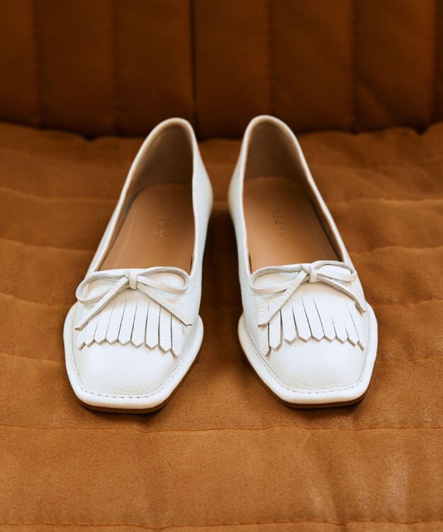 REGAL FOOT COMMUNITY 【リーガルレディース】F85R キルトフラットシューズ フラットシューズ ホワイト