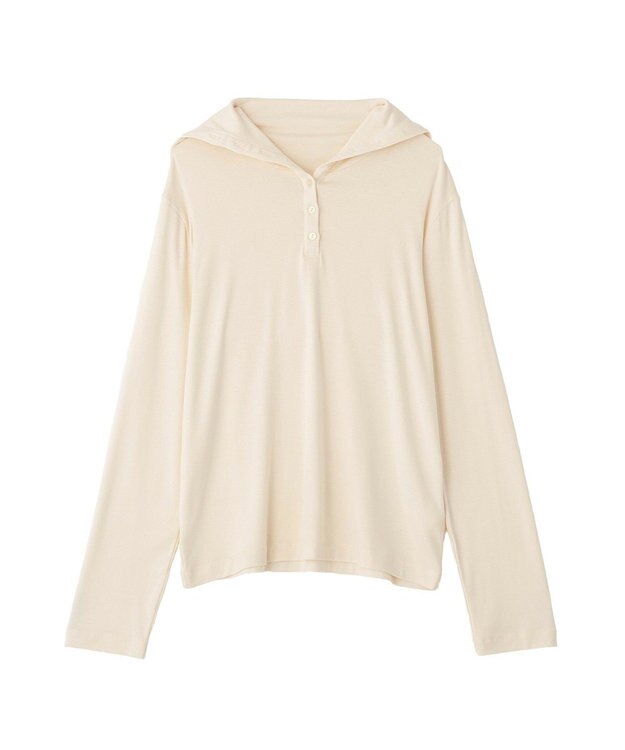 CRAFT STANDARD BOUTIQUE ハイネックハーフボタンプルオーバー Off White