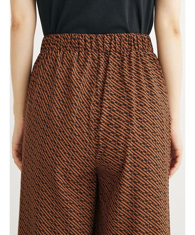 Green Parks ・ｆｕｒｒｙ　ｒａｔｅ　キカガクガラギャザーパンツ Brown