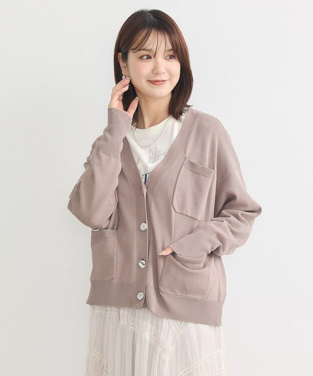 earth music&ecology メニーポケットカーディガン Mocha