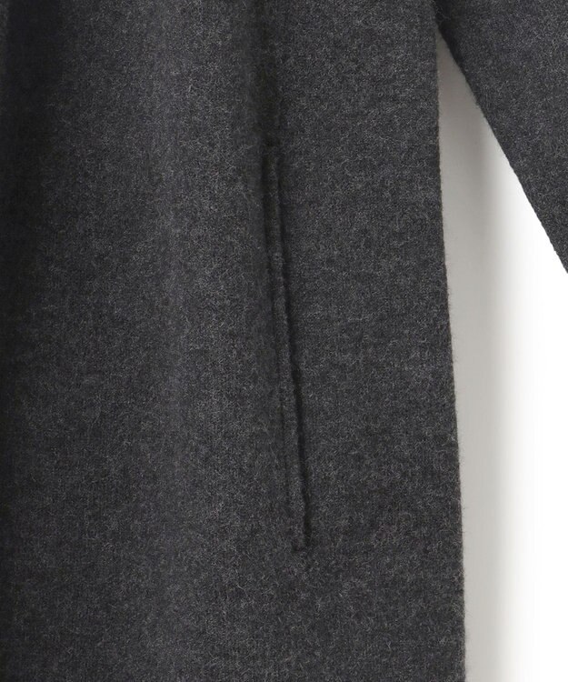 ICB L ミルドウール ロングカーディガン チャコール系