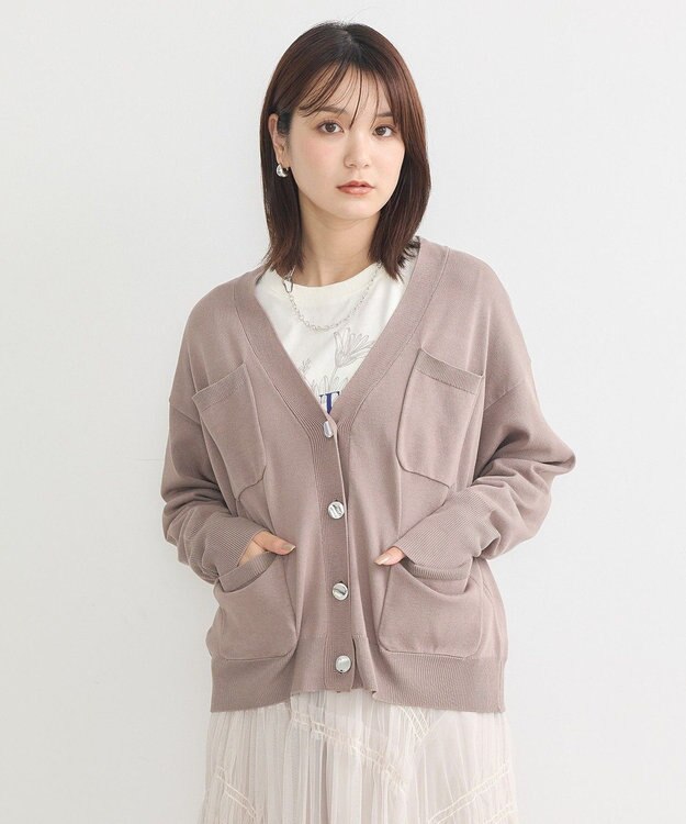 earth music&ecology メニーポケットカーディガン Mocha