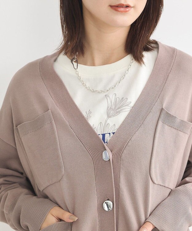 earth music&ecology メニーポケットカーディガン Mocha