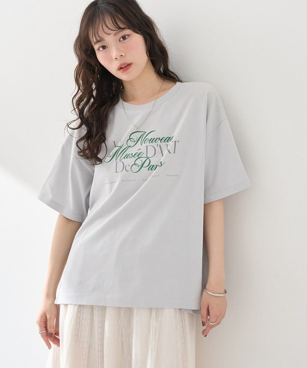 earth music&ecology Ｌｅ　ｎｏｕｖｅａｕスリットＴ Gray