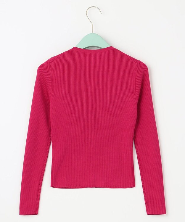 TOCCA 【洗える】SILK RIB CARDIGAN カーディガン レッド系