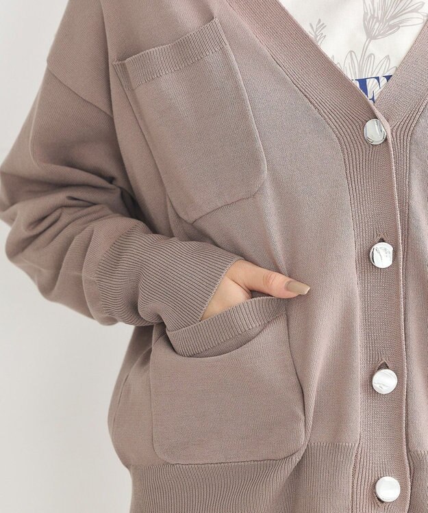 earth music&ecology メニーポケットカーディガン Mocha