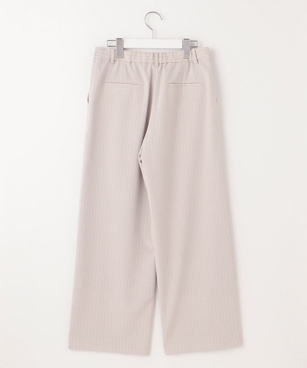 J.PRESS LADIES L 【洗える・吸汗速乾】ウェザーピンストライプ ワイド パンツ ベージュ系1