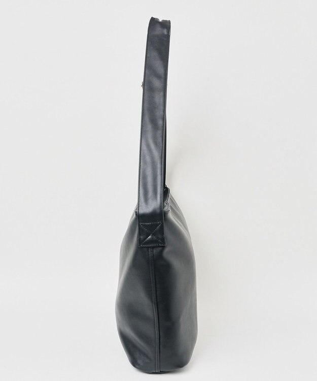 WEGO 【ユニセックス着用ITEM】レザータッチBIGショルダー ブラック