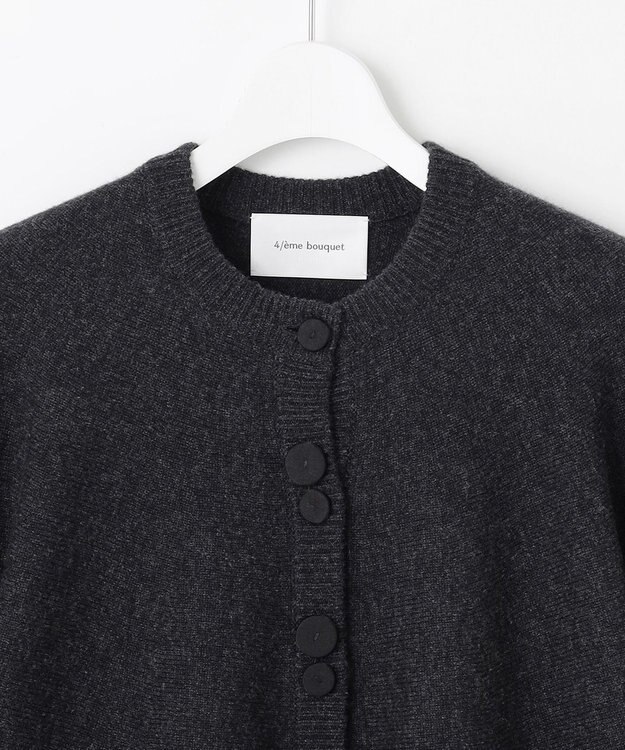 自由区 【カトリエムブーケ】Soyeux touche ポンチョニット ミディアムグレー