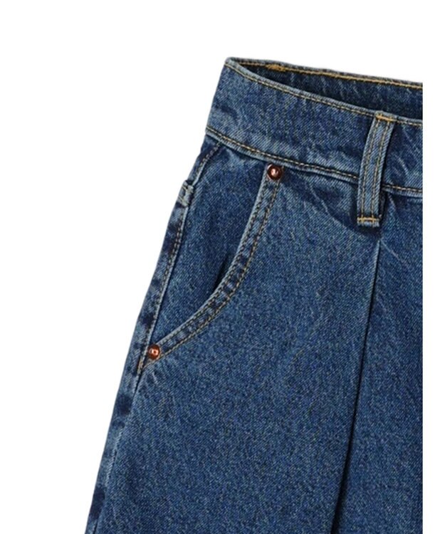 earth music&ecology タックワイドデニムパンツ Medium Indigo