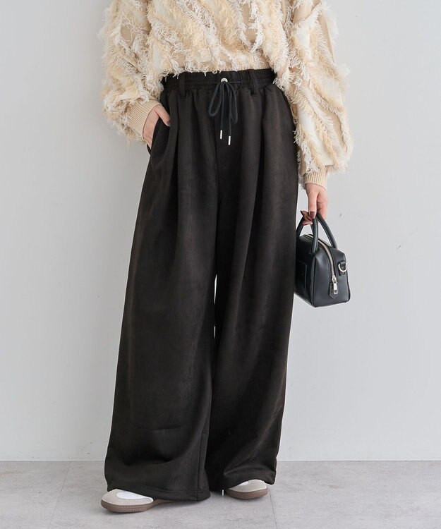 Green Parks ・ＳＵＧＡＲ　ＳＰＯＯＮ　スエードポンチカーブパン Black