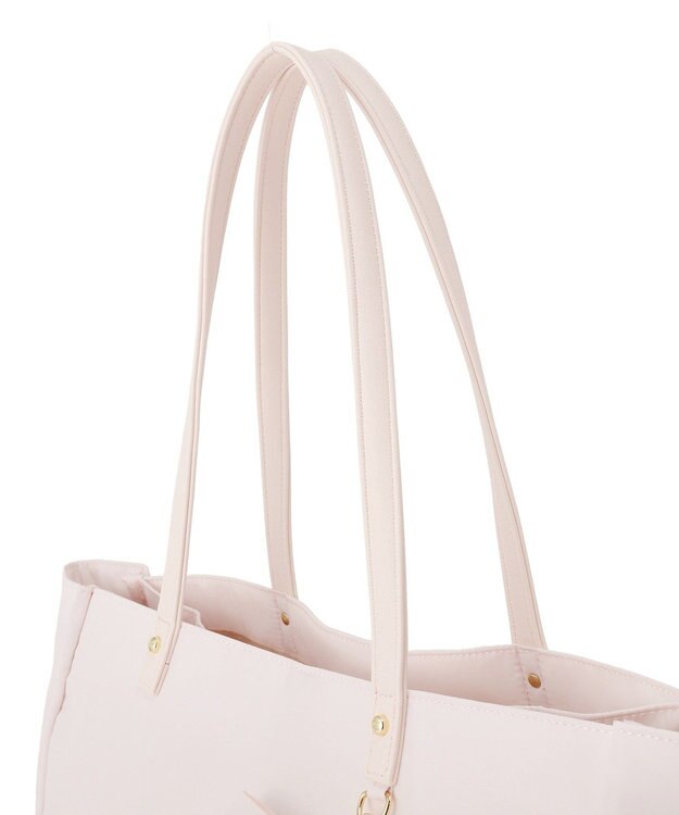 Maison de FLEUR リボンチャーム付き3ルームトートバッグ Pink