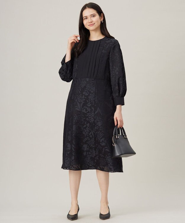 自由区 【洗える】オパールプリント ワンピース ネイビー系5