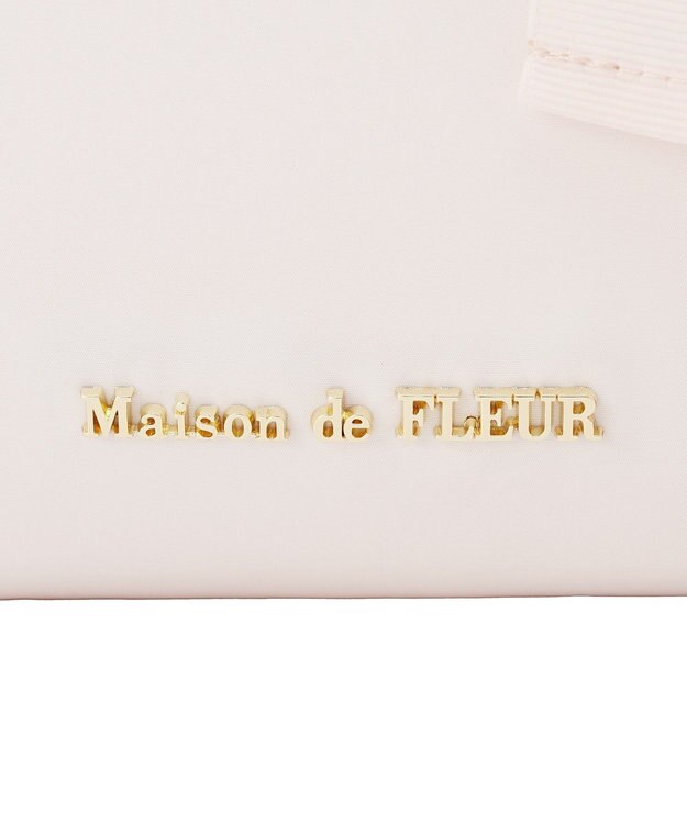 Maison de FLEUR リボンチャーム付き3ルームトートバッグ Pink