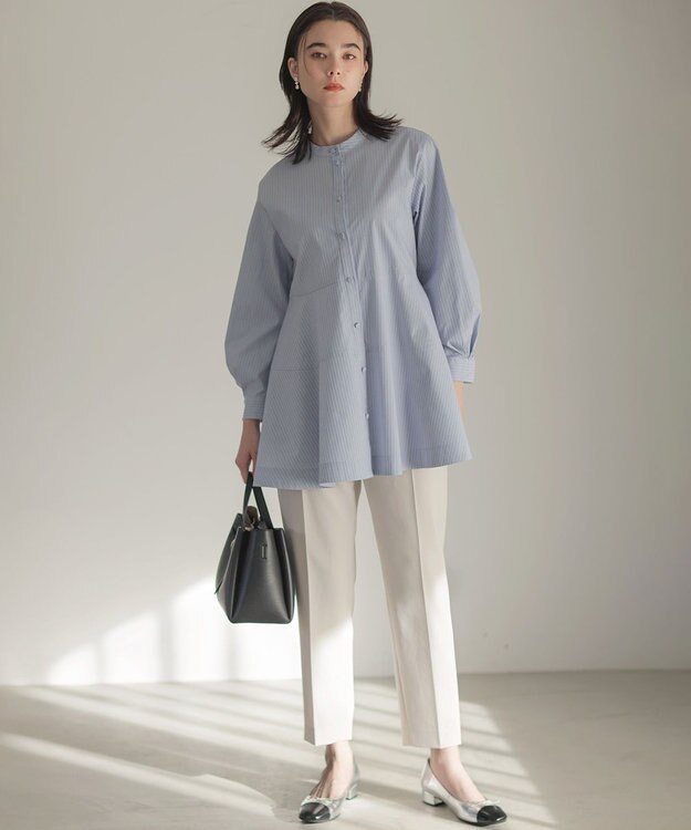 組曲 シュットクロステーパード パンツ サンドベージュ系