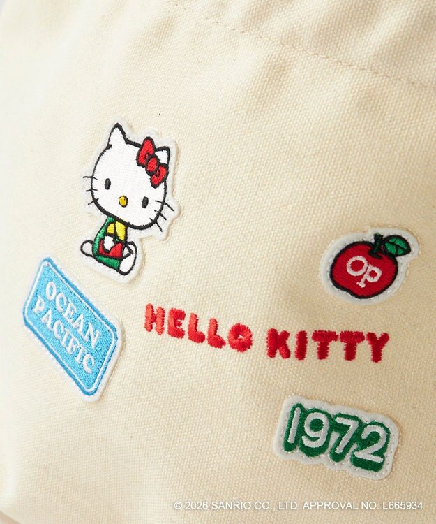 OP／FILA 【Ocean Pacific×ハローキティ】キャンバスミニトートバッグ アイボリー