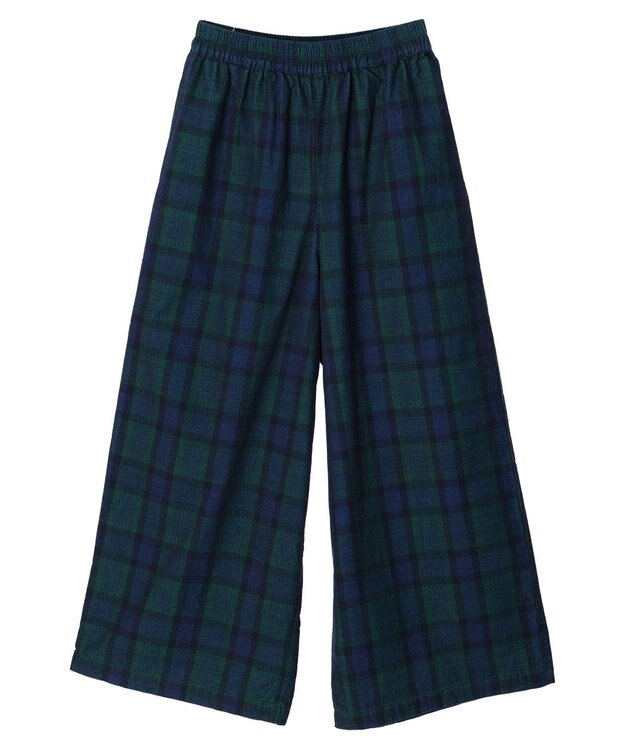 CRAFT STANDARD BOUTIQUE コーデュロイワイドイージーパンツ Check Navy