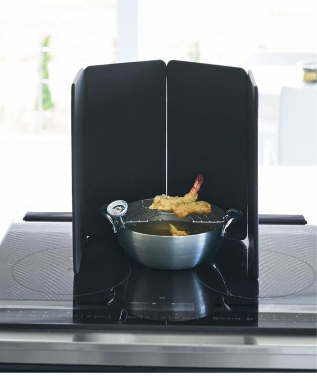 tower マグネットレンジガード タワー 4枚パネル ブラック ブラック