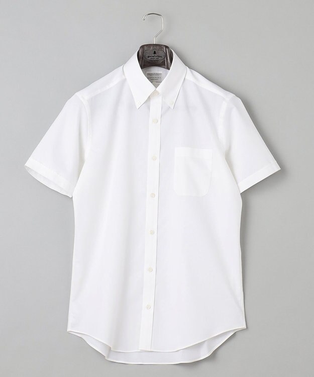 GOTAIRIKU 春夏向け【形態安定】SUMMERPREMIUMPLEATS_ボタンダウン 半袖ドレスシャツ ホワイト系