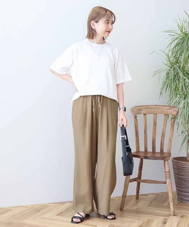 AMERICAN HOLIC ワッフル半袖プルオーバー Ivory