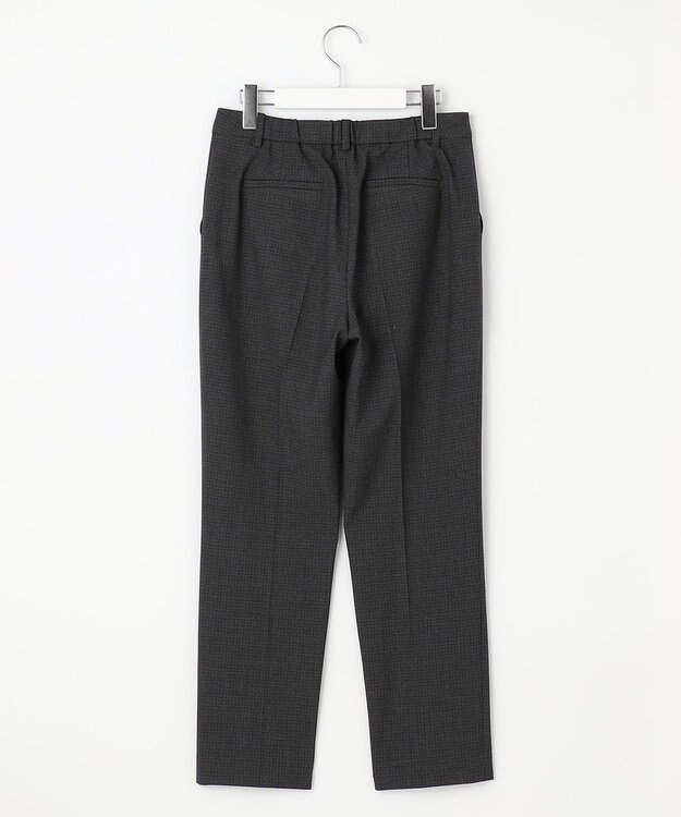 J.PRESS LADIES 【洗える】T/Rアルガンシルク チェック テーパード パンツ ライトグレー系3