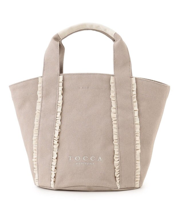 TOCCA 【八木アリサさん着用】TRILL TRIM CANVASTOTE キャンバストートバッグ ベージュ系