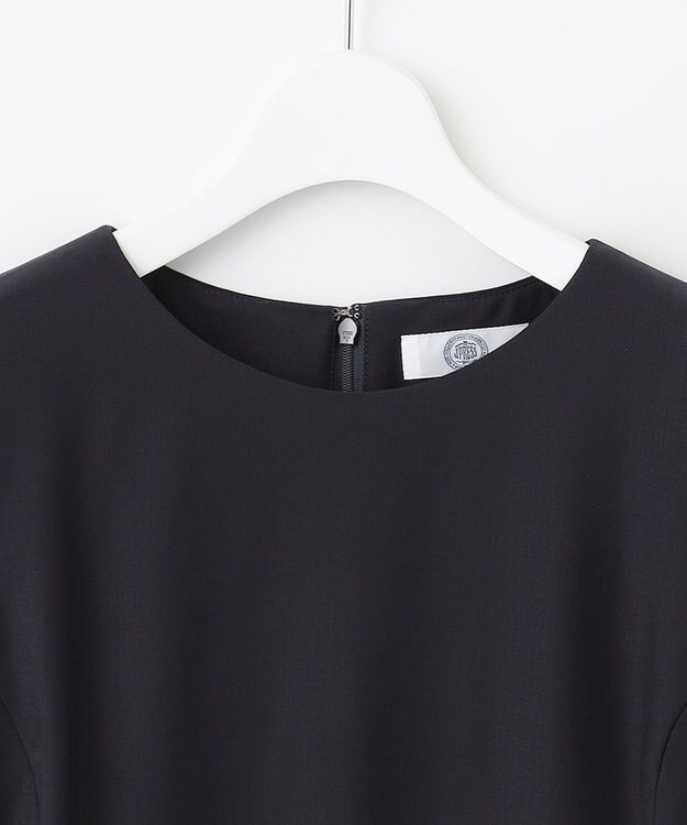 J.PRESS LADIES BAHARIYE SOLID フレアー ワンピース ネイビー系