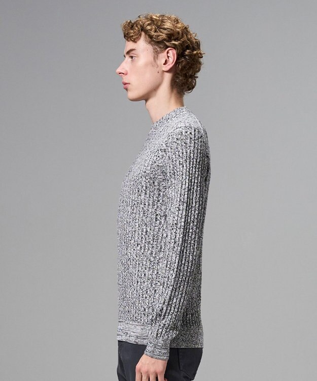 JOSEPH HOMME 【新柄】シルクバルキー クルーネックニット ライトグレー系