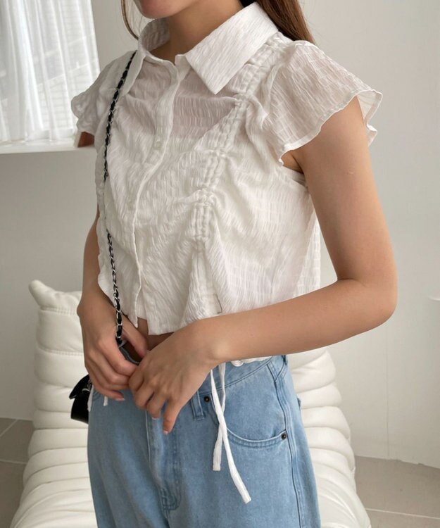 WEGO シアードロストシャツ ホワイト