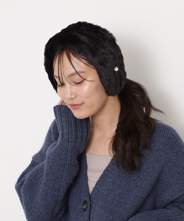 MOONBAT PAUL&JOE ACCESSOIRES(ポール&ジョー)カチューシャ イヤマフ ネコチャーム付 ブラック