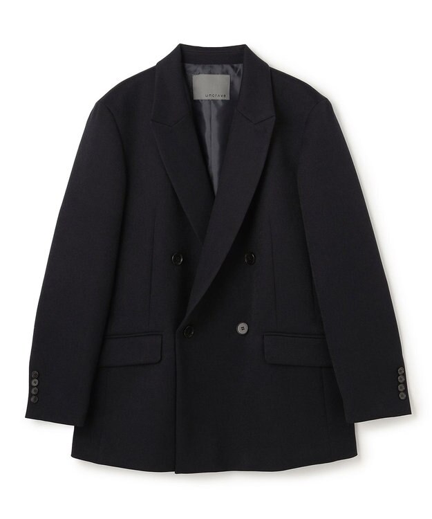 uncrave プルーフウールライクツイル ジャケット ネイビー