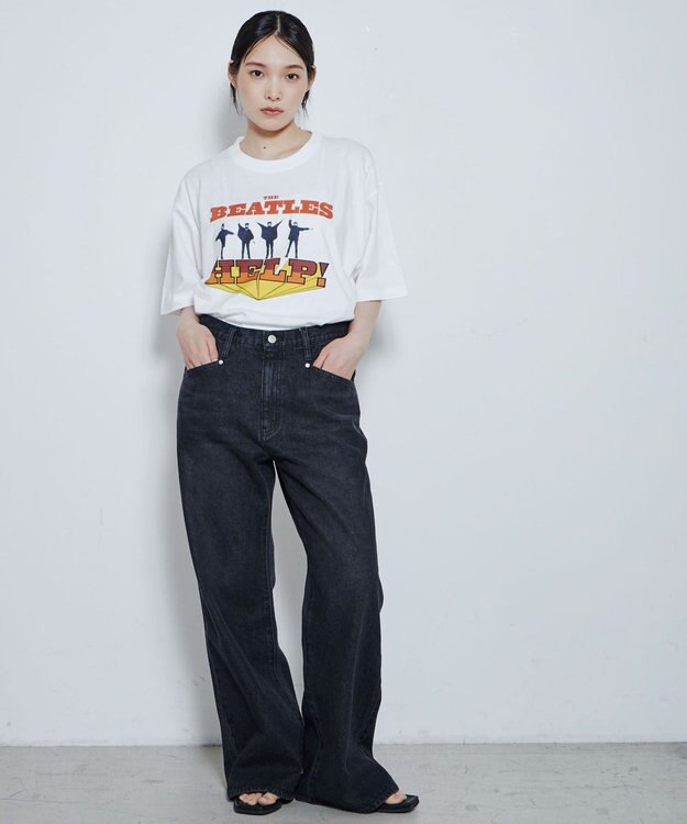 WEGO ルーズフィットフレアパンツ ブラック