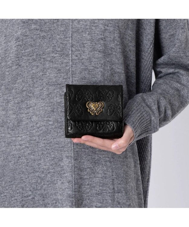 ANNA SUI チェイス 口金二つ折り財布 クロ