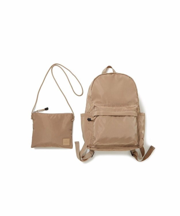 TOPKAPI 【TREASURE TOPKAPI】ナイロン ポケッタブル 3WAY リュック ベージュ