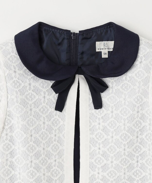 組曲 KIDS 【110-140㎝】レーシージャケット＆ワンピース セット ネイビー系