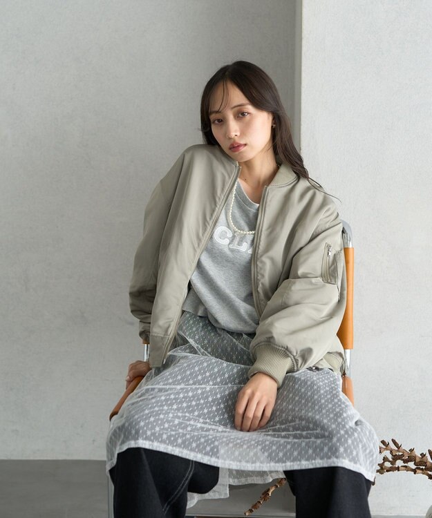 earth music&ecology リバーシブルMA-1 カーキ