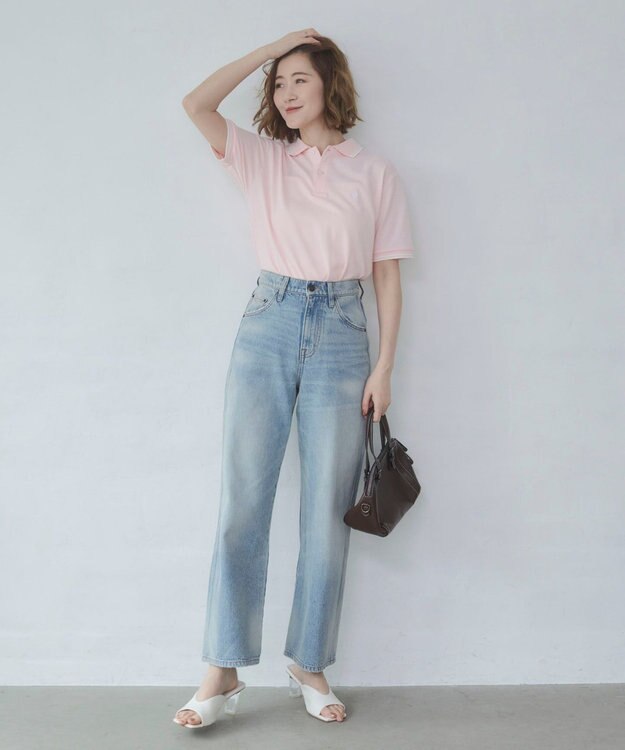 WEGO 【26年春夏新カラー登場/ユニセックス着用ITEM/SMLサイズ展開】U.S. POLO ASSN.別注ラインポロシャツ ライトピンク