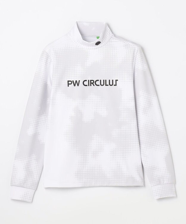 PW CIRCULUS 【裏起毛であたたか】【WOMEN】Dot camouflage ロングスリーブモックネックT  ゴルフウェア レディース ホワイト系5